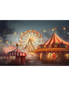Photography Background in Fabric Amusement Park / Backdrop 3050