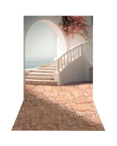 Photography Background in Fabric Nature Scenery with White Staircase / Backdrop 3061