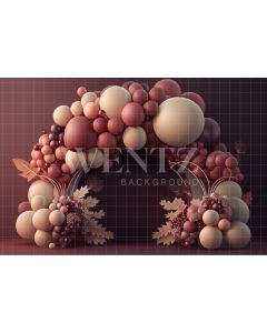 Photography Background in Fabric Cake Smash Marsala and Beige / Backdrop 3099
