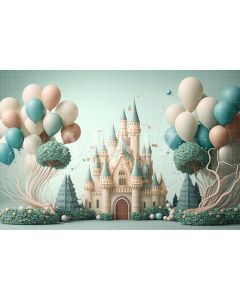 Photography Background in Fabric Cake Smash Little Castle / Backdrop 3106