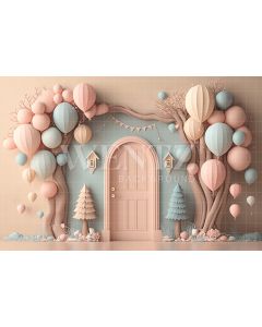 Photography Background in Fabric Cake Smash Candy Color Door / Backdrop 3111