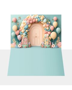 Photography Background in Fabric Cake Smash Candy Color Door / Backdrop 3114
