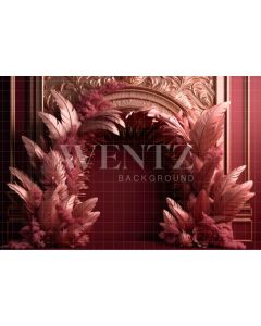 Photography Background in Fabric Cake Smash Marsala and Gold / Backdrop 3200