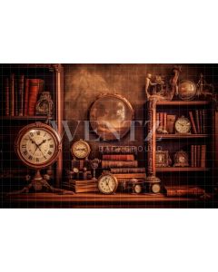Photography Background in Fabric Set with Books / Backdrop 3203