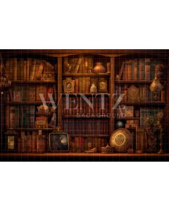 Photography Background in Fabric Set with Books / Backdrop 3205