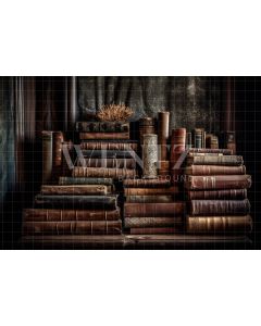 Photography Background in Fabric Set with Books / Backdrop 3211
