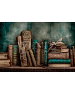 Photography Background in Fabric Set with Books / Backdrop 3217