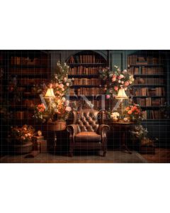 Photography Background in Fabric Floral Library / Backdrop 3219