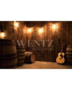 Photography Background in Fabric Set with Guitar / Backdrop 3238