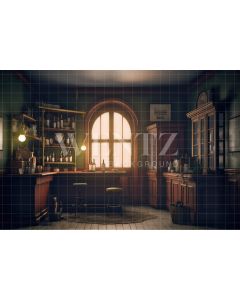 Photography Background in Fabric Vintage Bar / Backdrop 3246
