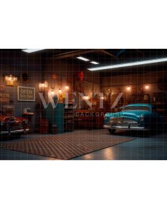 Photography Background in Fabric Car Repair Shop / Backdrop 3261