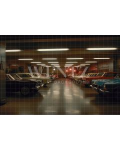 Photography Background in Fabric Garage with Old Car / Backdrop 3266