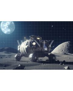 Photography Background in Fabric Robot on the Moon / Backdrop 3271