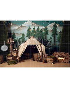 Photography Background in Fabric Camping / Backdrop 3276