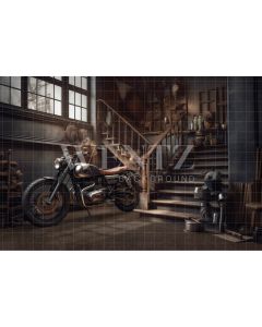 Photography Background in Fabric Bike Shop / Backdrop 3280