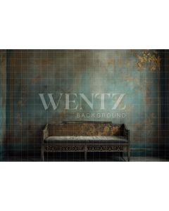 Photography Background in Fabric Set with Rustic Couch / Backdrop 3290