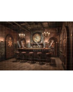 Photography Background in Fabric Vintage Bar / Backdrop 3302
