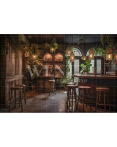 Photography Background in Fabric Bar with Plants / Backdrop 3313