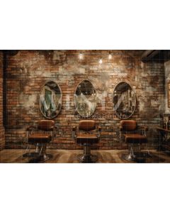 Photography Background in Fabric Vintage Barbershop / Backdrop 3323