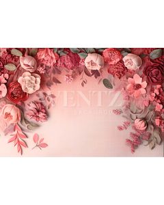 Photography Background in Fabric Pink Floral / Backdrop 3335