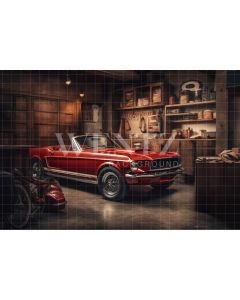 Photography Background in Fabric Car Garage / Backdrop 3343