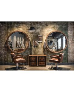 Photography Background in Fabric Barbershop / Backdrop 3388