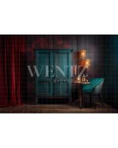 Photography Background in Fabric Room with Cabinet / Backdrop 3391