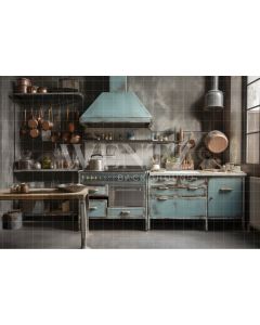 Photography Background in Fabric Rustic Kitchen / Backdrop 3393