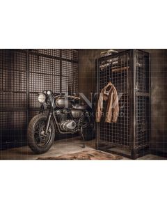 Photography Background in Fabric Set with Motorcycle / Backdrop 3395