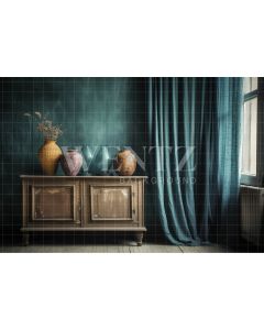 Photography Background in Fabric Room with Vases / Backdrop 3402