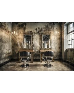 Photography Background in Fabric Barbershop / Backdrop 3404