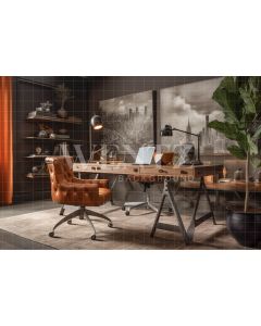 Photography Background in Fabric Dad's Office / Backdrop 3405