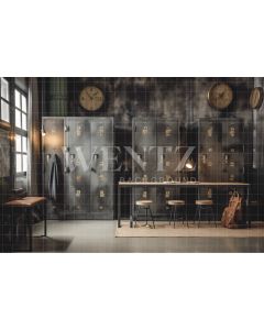 Photography Background in Fabric Locker Room / Backdrop 3407