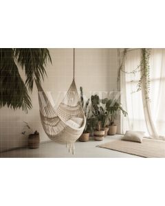 Photography Background in Fabric Room with Hammock / Backdrop 3429