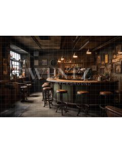 Photography Background in Fabric Vintage Bar / Backdrop 3450