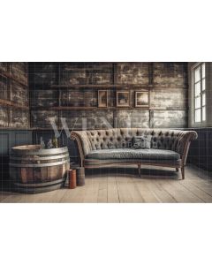 Photography Background in Fabric Rustic Room / Backdrop 3451