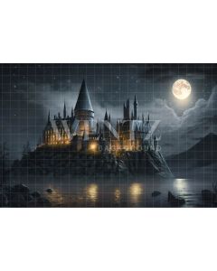 Photography Background in Fabric Wizarding School / Backdrop 3456