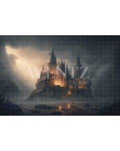 Photography Background in Fabric Wizarding School / Backdrop 3457