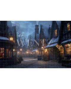 Photography Background in Fabric Wizards Village / Backdrop 3480