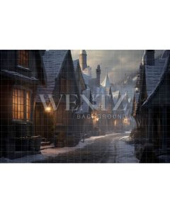Photography Background in Fabric Magic Village / Backdrop 3484