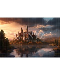 Photography Background in Fabric Magic Castle / Backdrop 3489