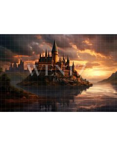Photography Background in Fabric Magic Castle / Backdrop 3490