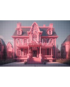Photography Background in Fabric Pink Mansion / Backdrop 3504