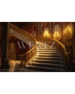 Photography Background in Fabric Gold Staircase / Backdrop 3542