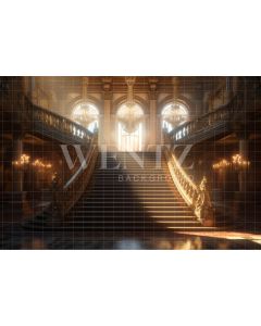 Photography Background in Fabric Gold Staircase / Backdrop 3543