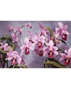 Photography Background in Fabric Lilac Orchids / Backdrop 3560