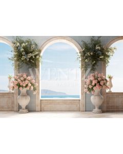 Photography Background in Fabric Greek Arch / Backdrop 3573