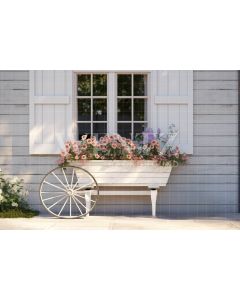Photography Background in Fabric Flower Cart / Backdrop 3581