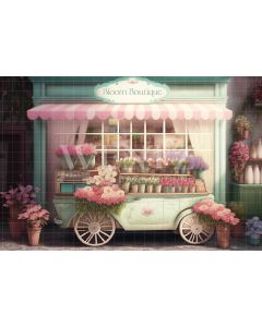 Photography Background in Fabric Flower Shop / Backdrop 3587