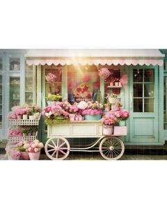 Photography Background in Fabric Candy Color Flower Shop / Backdrop 3589